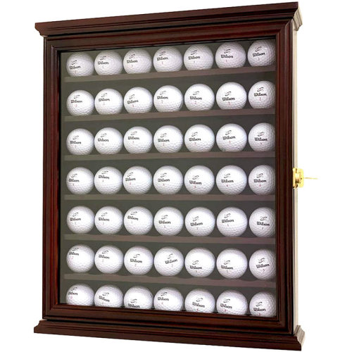 DECOMIL 17'' x 5'' Solid Wood Golf Ball Display Case | Wayfair