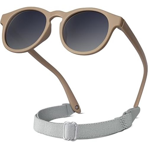 RIVBOS Baby Sunglasses Boys&Girls with Strap UV400 Polarized Flexible for Toddler,Infant and Newborn(0-24month) RBK0231
