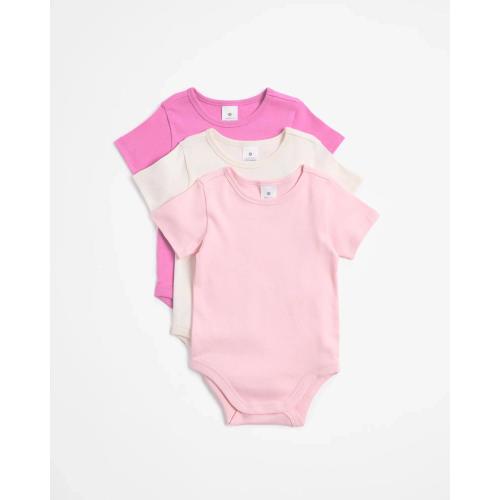 Target Baby Organic Cotton Bodysuits 3 Pack - Pinks - Kmart