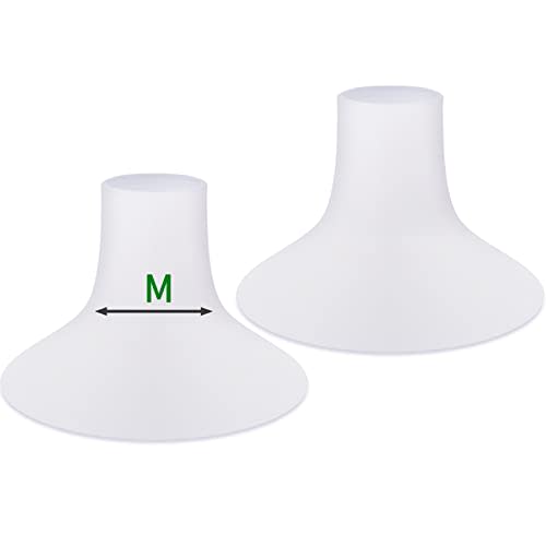 Mompmuri Breast Pump Cushion – M | Breast Pump Accessory, Sizing Insert for Flange Shields | Elastic Nipple Flange Inserts | Silicone Lacteck Flange | Compatible with Flange Sizes 24-26mm (2 pc)