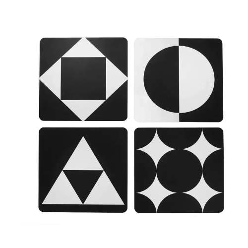 Black and White Contrast Cards Shapes