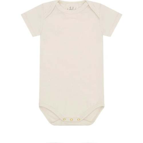 Organic Cotton Bodysuit, Natural Ecru (Undyed) - Vild House of Little | Maisonette