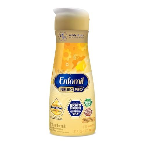 Enfamil NeuroPro Ready-to-Feed Baby Formula, 32 fl oz | Brain Building Duo DHA & MFGM, Exclusive Immune Supporting HuMO6* Blend, Enfamil Ready to Feed Infant Formula