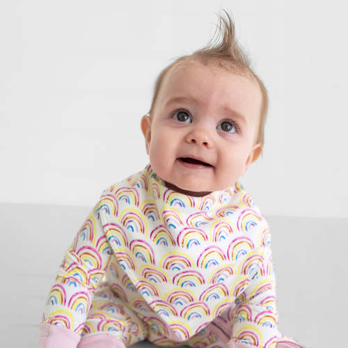 Pastel Rainbows Bandana Bib - Little Sleepies