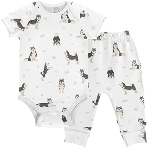 vvfelixl Baby Bodysuits Pants Sets Gnome Mushroom Short Sleeve Baby Clothes for Boys Girls 3M