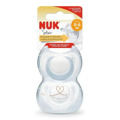 Nuk Star Nights Orthodontic Soother 0-6M Assorted | Baby Bunting AU