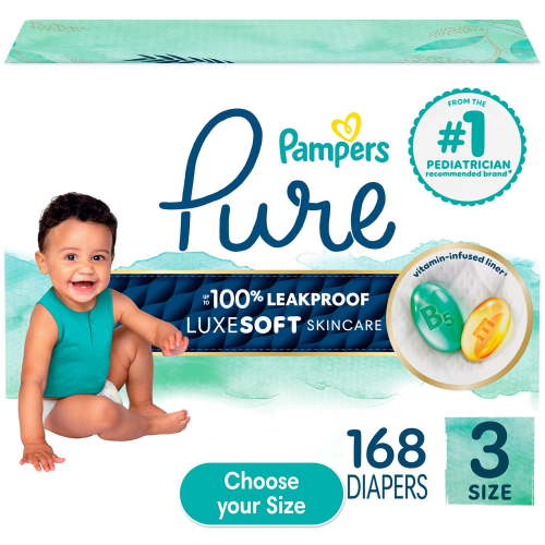 Pampers Pure Protection Diapers, Sizes 1-6