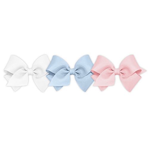 3 Small Classic Grosgrain Girls Hair Bows - ASSORTED | Wee Ones Hair Bows & Accessories