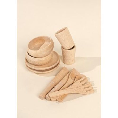 Coco Village - Wooden Dinnerware Playset (12 Pcs)