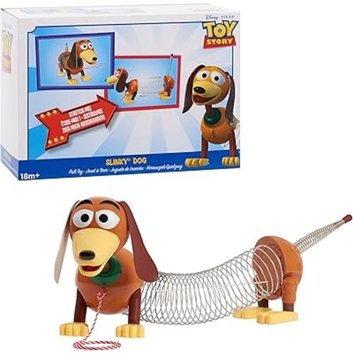 Disney•Pixar's Toy Story Slinky Dog Pull Toy, Walking Spring Toy for Boys and Girls, Kids Toys for Ages 18 Month by Just Play
