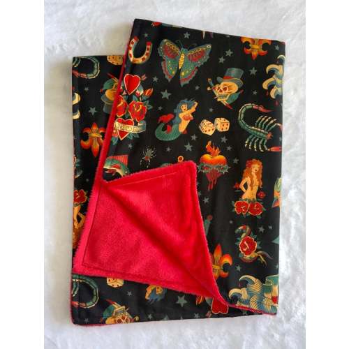Tattoo Baby Blanket Tattoo Punk Baby Blanket Rockabilly Baby