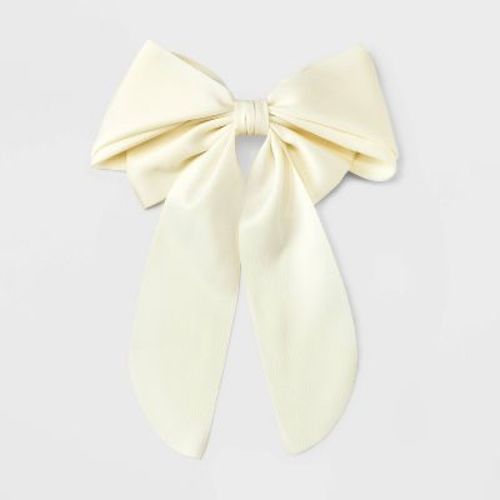 Satin Bow Hair Barrette - A New Day™