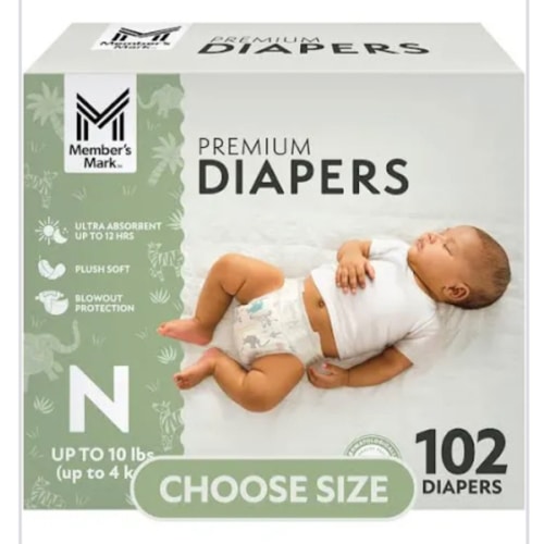 Member's Mark Premium Baby Diapers, Sizes Newborn - 8 - Samsclub.com