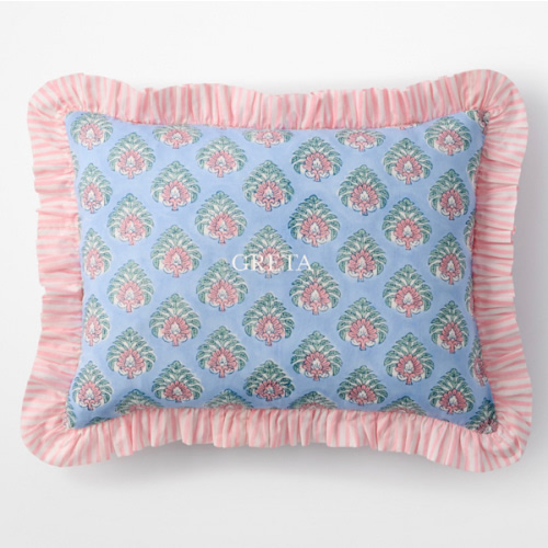 Block Print Boudoir Pillow Cover