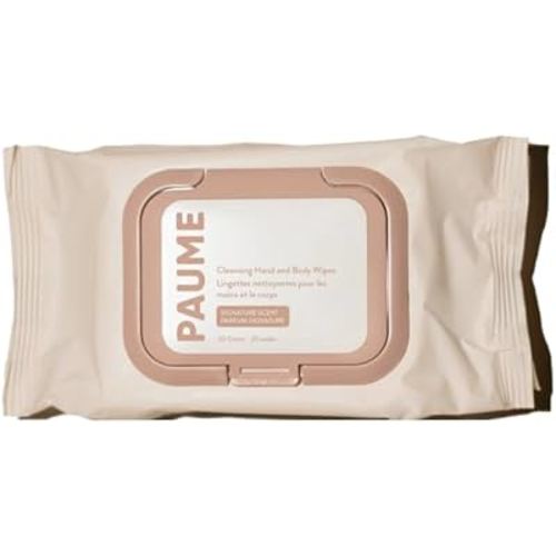 PAUME Cleansing Hand and Body Wipes, Made With Squalane and Safflower Oil, Cleanse & Refresh Hands, 1 Pack - 20 Wipes