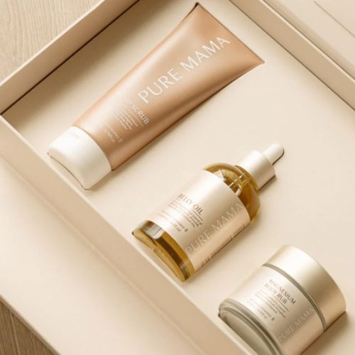 PREGNANCY CARE SET - FREE Body Scrub Mit & Keepsake Box – PURE MAMA Skincare USA