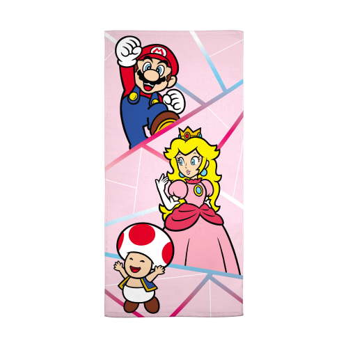 Super Mario Princess Peach Kids Cotton Beach Towel, 28" X 58", Pink, Nintendo