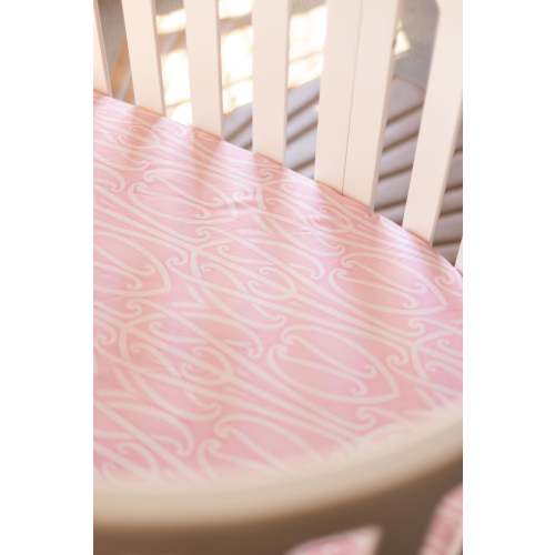 Fitted Cot Sheet - Taurikura Pink