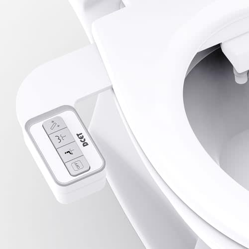 Bidet Attachment for Toilet - Non-Electric Self-Cleaning Dual Nozzles (Feminine & Rear Wash), Adjustable Water Pressure Control, Fresh Cold Water Sprayer
