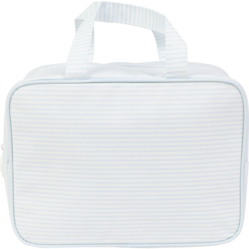 The Take It Tote, Light Blue Stripe - Apple of My Isla | Maisonette