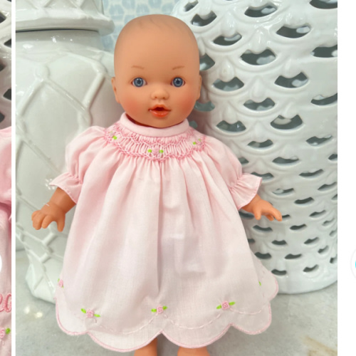 Rosalina Pink Dress 10" Abbey Doll (Doll, Dress, and Embroidery)