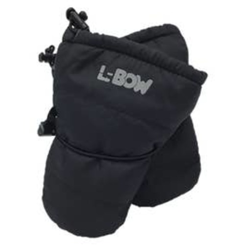 L-Bow Infant Mitts - Black - 0-12M