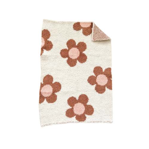 Plush Mini Blanket Caramel Daisy | Soft & Cozy Baby Blanket - Default Title - Harp Angel Boutique