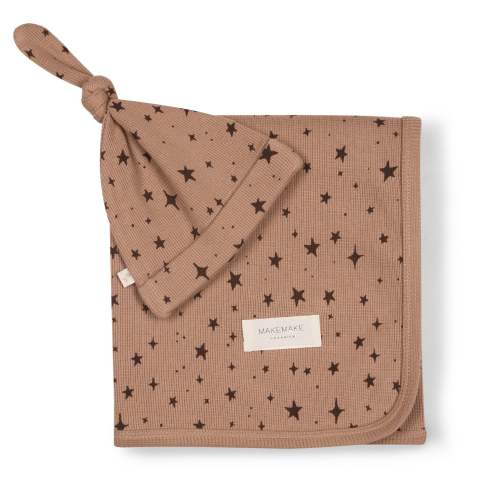Organic Swaddle Blanket & Hat - Starstruck – Shop Little Cousins