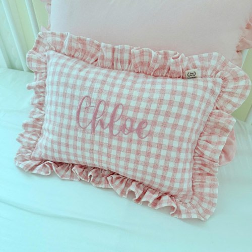 Baby Name Pillow With Ruffles, Personalized Nursery Cushion | Newborn Keepsake & Baby Shower Gift - Etsy