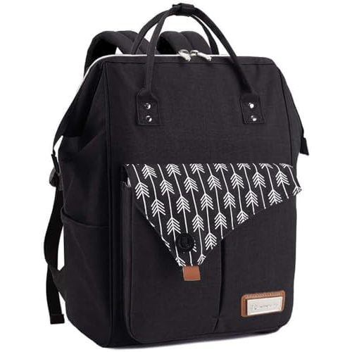 Lekebaby Diaper Backpack, Waterproof Travel Diaper Bag Baby Diaper Bag for Mom with Changing Pad & Pockets & Stroller Straps