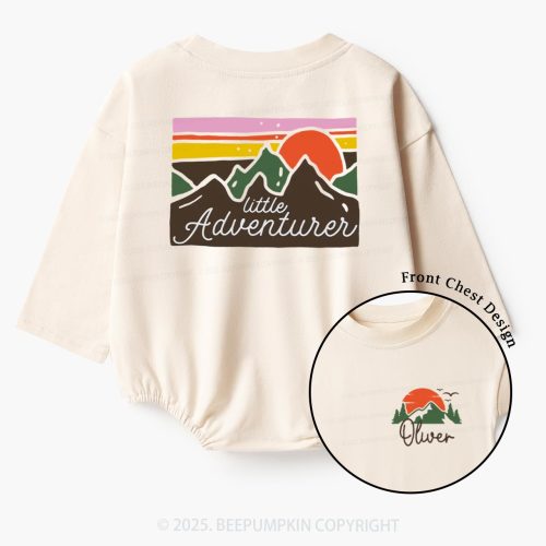 Personalized Little Adventurer Baby Bubble Romper Beepumpkin