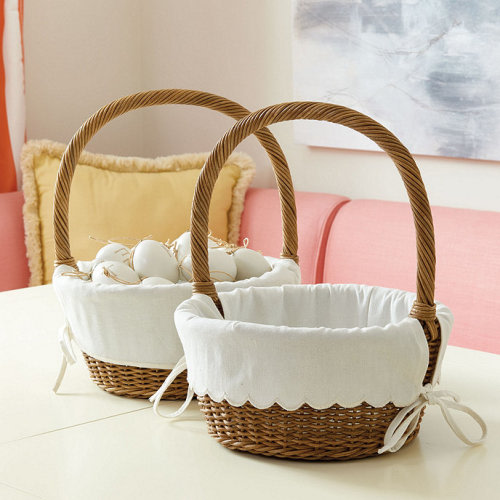 Wicker Easter Basket with Liner