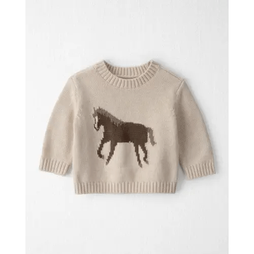 Baby Organic Cotton Horse Sweater Knit Pullover - Little Planet | Carter's