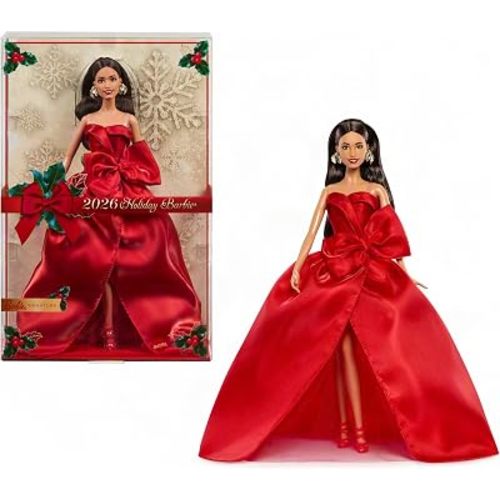Barbie Signature 2026 Holiday Doll, Brown Hair