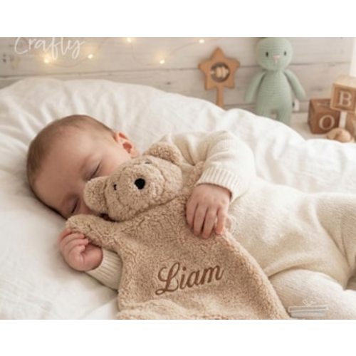 Custom Name Teddy | Personalized Plush Bear | Infant Sleep Companion - Etsy