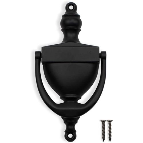 SANATO Black Door Knocker Hardware Door Knockers for Front Door, 6.2 inch Height (6.2" Height, Nickel)