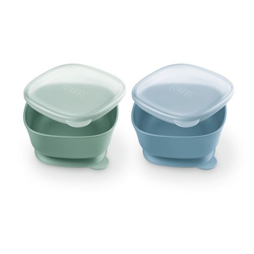 NUK First Choice Suction Bowls & Lids 2-Pack