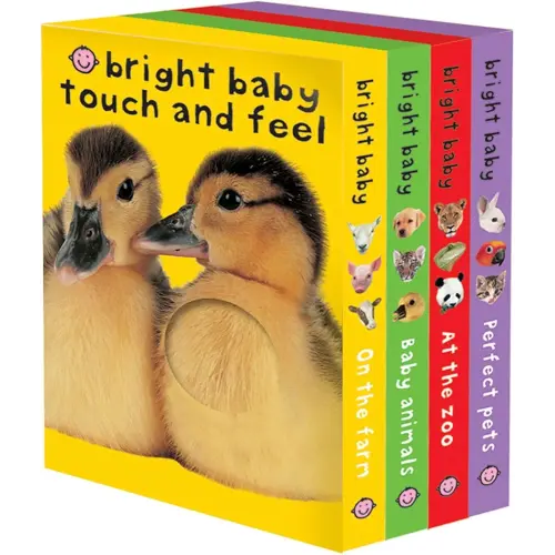 Bright Baby Touch & Feel Boxed Set: On the Farm, Baby Animals, At the Zoo and Perfect Pets (Bright Baby Touch and Feel)