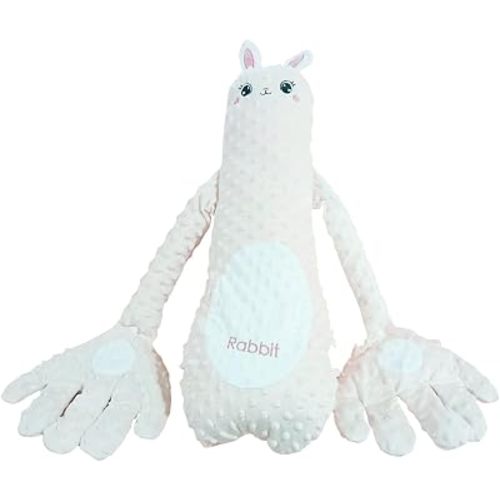 24.4'' Pink Rabbit Soothing Palm Sleeping Device Plush,Portable for Home