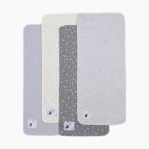Small Story Burp Cloth (4 Pack) - Grey