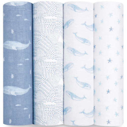 aden + anais | Oceanic Organic Muslin Swaddle Blanket 4pk