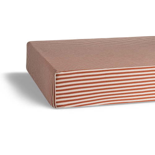 Parker Baby Co. Crib Sheets - Clay/Alpaca Stripes