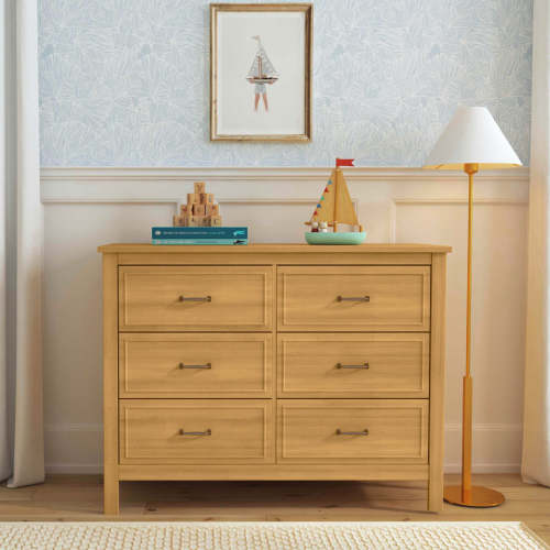 DaVinci Charlie 6-Drawer Double Dresser | Honey