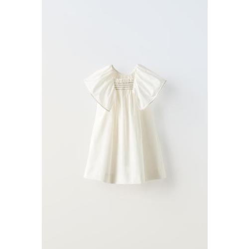 CONTRASTING DRESS - Ecru | ZARA United States