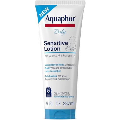 Aquaphor Baby Sensitive Lotion, Baby Lotion to Soothe and Moisturize Delicate Skin, 8 Oz