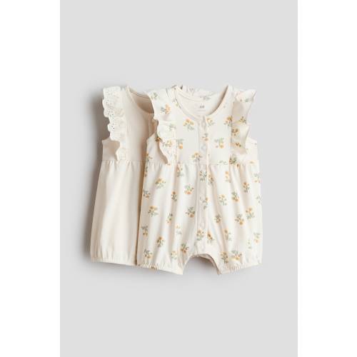 2-PACK RUFFLE-DETAIL ROMPER SUITS