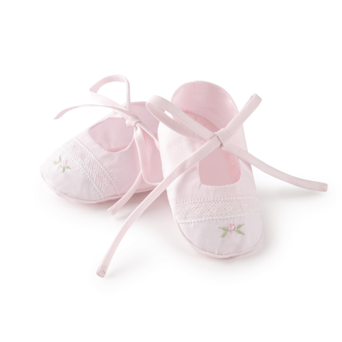 Pink And White Vintage Bloom Booties