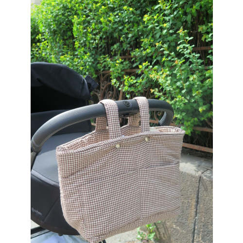 Stroller bag brown gingham