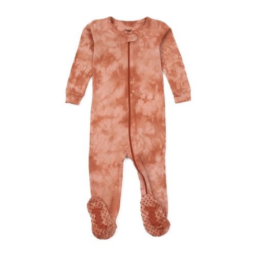 Footed Printed Cotton Pajamas, Solids, Stripes & Tie Dye