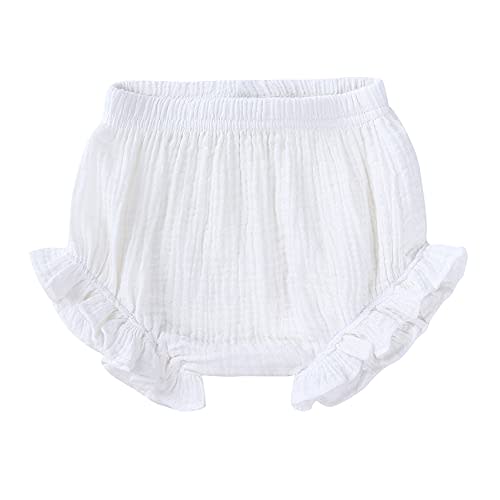 Durio Cotton Baby Bloomers Ruffle Diaper Cover Short for Toddler Girls Boys | Soft cotton blend, breathable stretch, ruffle diaper covers, no-mark elastic legs, easy diaper changes, 0-3T daily play